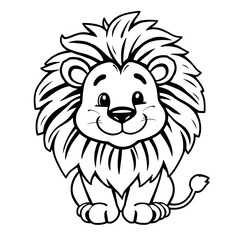 cute lion coloring book