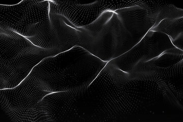 Naklejka premium Wireframe Background with Plexus Effect Futuristic Vector Illustration Digital Network Design