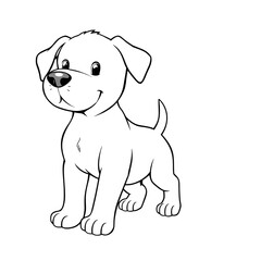 Fototapeta premium cute dog coloring book
