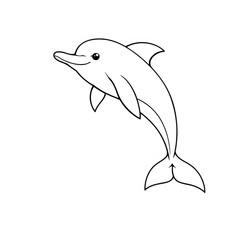 Obraz premium cute dolphin coloring book