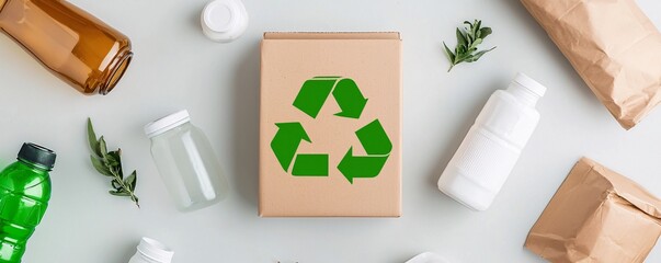 Eco-Friendly Symbols on Recycled Materials - Promoting Sustainability Renewable Energy and Resource Efficiency for a Greener Future
