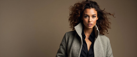 Confident Woman in Stylish Coat