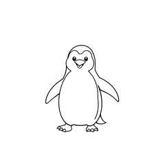 Fototapeta premium cute penguin coloring book