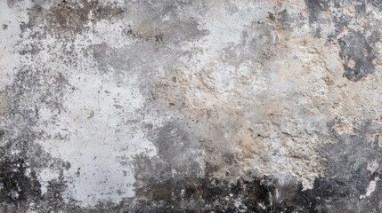 Obraz premium Weathered concrete wall with textured surface showcasing aged and deteriorated patterns.