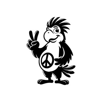 Parot Peace Sign