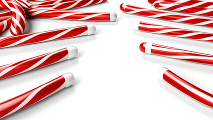 Obraz premium red white candy canes arranged triangle shape