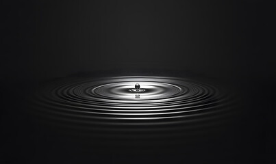 Dynamic Water Droplets Isolated on Black Background – High-Speed Captures, Ripples, Splashes, and Mist in Elegant Motion