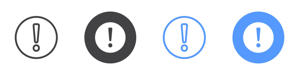 Error icon Flat art in black and white isolated