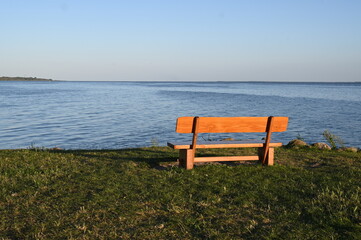 Bank am Stettiner Haff bei Kamminke