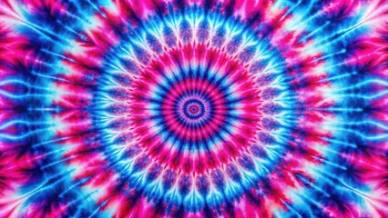 A psychedelic kaleidoscope of swirling colors in shades of pink, blue, and white, resembling a blooming flower with a central point of focus.