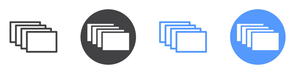 Layers icon Flat art in black and white isolated