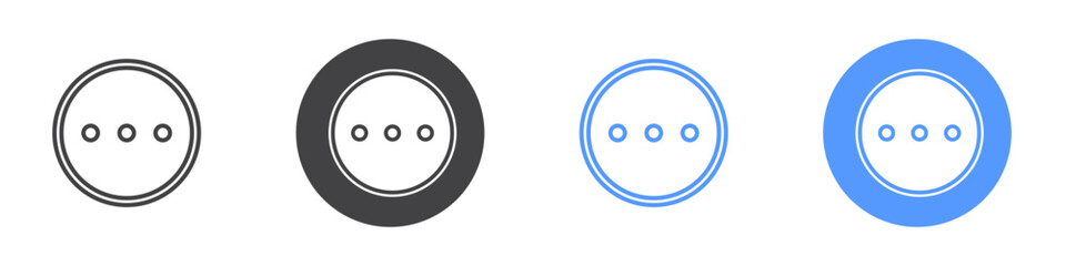 More icon Flat art in black and white isolated