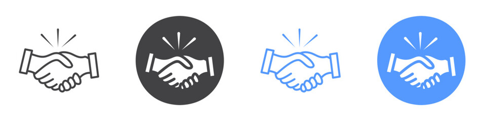 Obraz premium Partner icon Flat art in black and white isolated