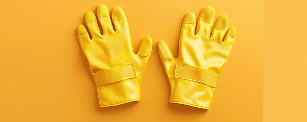 Obraz premium Durable Safety Gloves for Protection in Various Industries - Flat Design Illustration of a Pair of Gloves on White Background