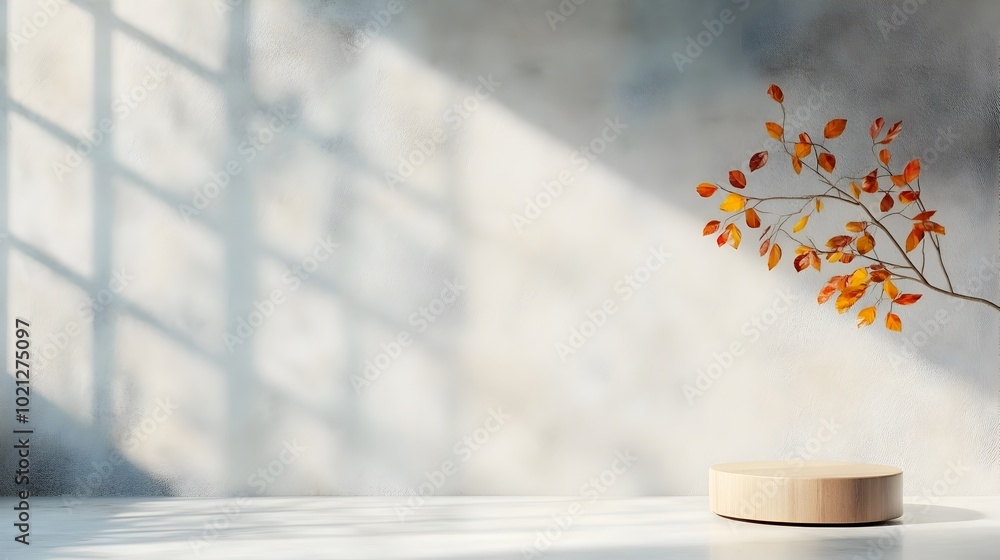 Poster prismatic creative space with minimalist product display and radiant lighting a 3d rendered scene fe
