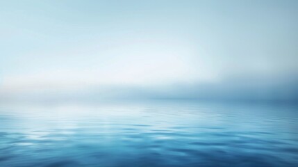 Obraz premium Serene Foggy Sea Horizon - Minimalist Landscape Photography