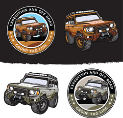 Fully editable vector logo template for automotive offroad and adventure brands