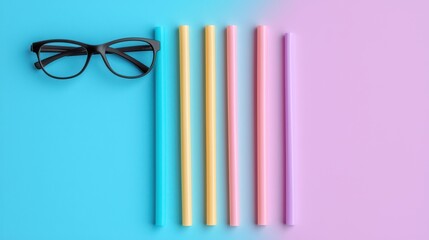 Obraz premium Colorful Straws and Glasses