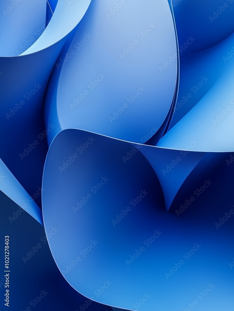 Aufkleber abstract blue curves create a dynamic and soothing visual composition.