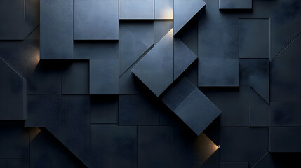 Abstract 3D Background with Geometric Shapes and Light