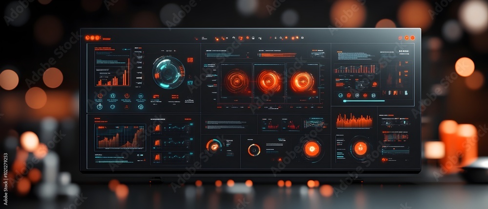 Poster breathtaking futuristic dashboard merging advanced computer systems and generative capabilities to p