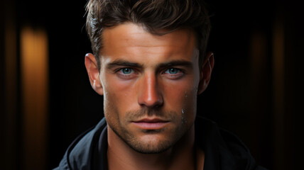 Obraz premium Close Up Portrait Of Man
