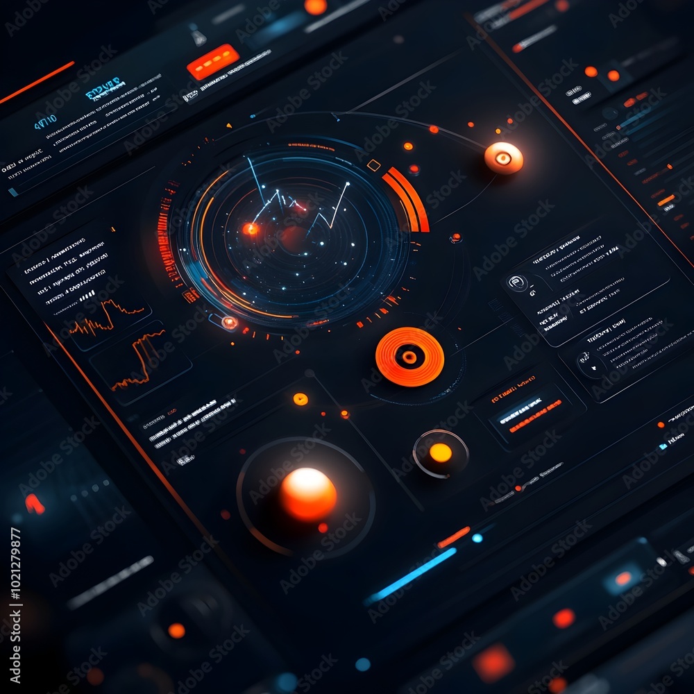 Poster cutting edge digital data analysis and visualization with a sleek modern user interface and aestheti