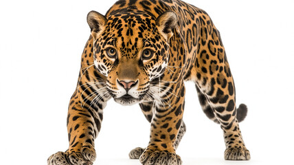 Obraz premium jaguar with distinctive rosette pattern walking gracefully