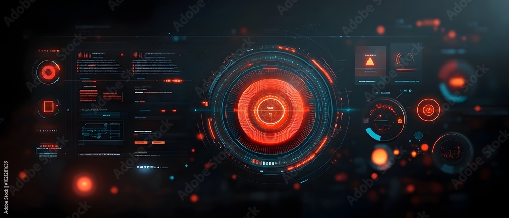 Poster mesmerizing digital data presentation with a contemporary ui design featuring an immersive augmented