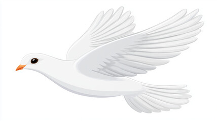 dove symbolizes peace and hope, soaring gracefully in sky