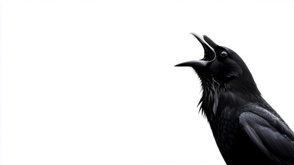 blackbird with glossy feathers sings melodious tune in quiet