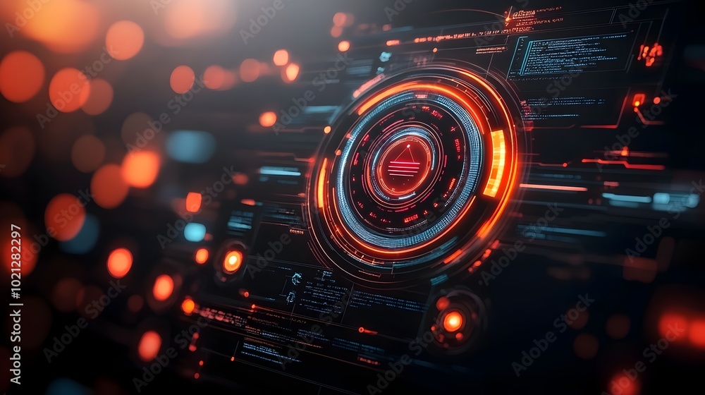 Poster mesmerizing futuristic digital data presentation with sleek holographic user interface immersive hud