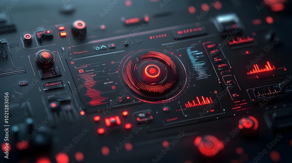 Poster captivating game background design featuring a generative ai driven digital data display and a futur