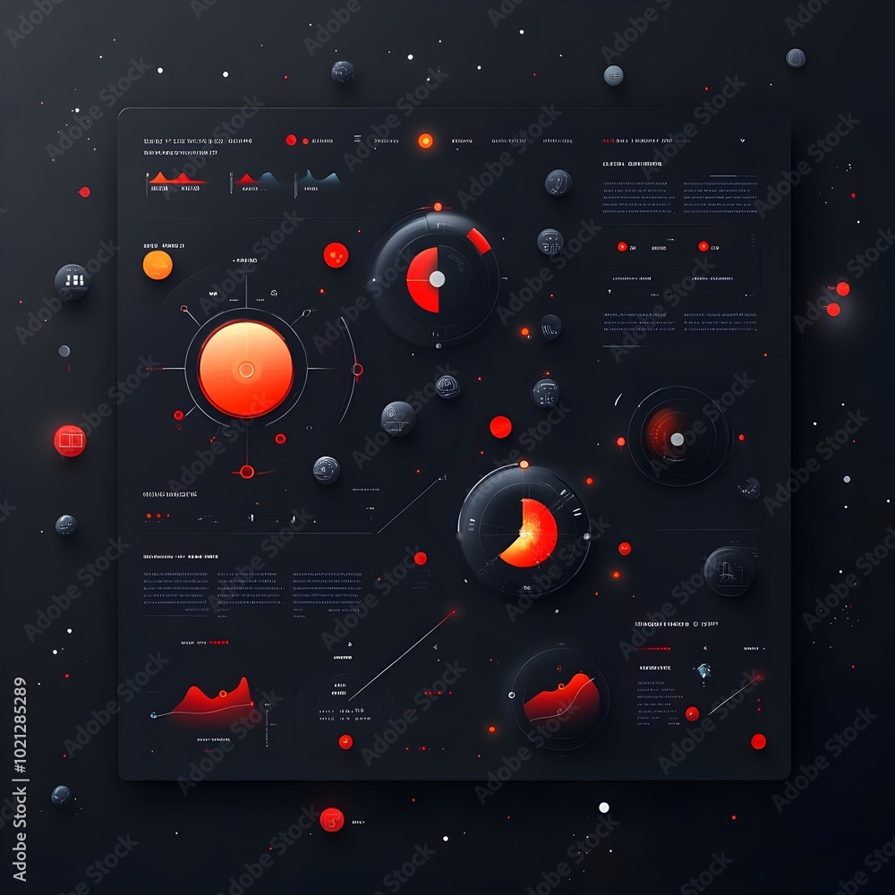 Poster captivating and modern data visualization interface with a sleek minimalist and futuristic design