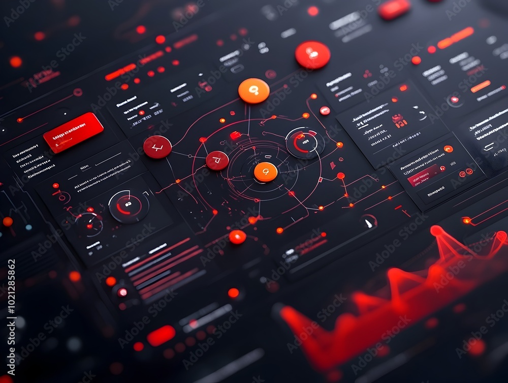 Poster captivating data visualization with intricate hud graphics for game development and advanced technol