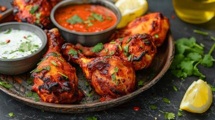 Fototapeta premium Tandoori Chicken: A Spicy and Delicious Indian Dish