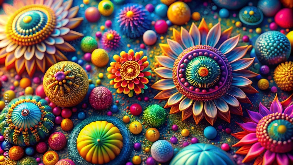 Aufkleber colorful abstract background with vibrant shapes and patterns for creative digital projects and desi