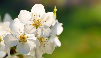 Fototapeta premium Delicate white blossoms in bloom