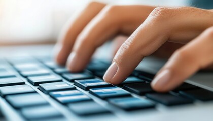 A close-up of hands typing on a keyboard with financial projections displayed on the screen, [National Write A Business Plan Month], [financial planning, business strategy], ,
