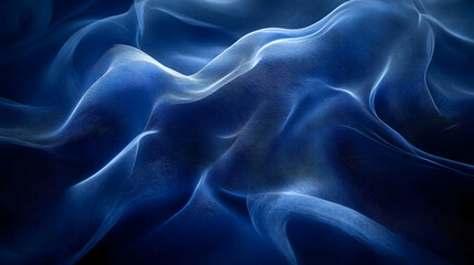 Obraz premium Abstract Blue Wavy Lines Background