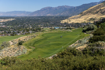 view of the valley on a golf course