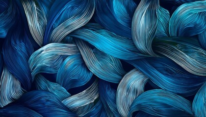 Abstract blue waves pattern