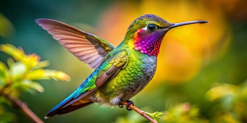 Fototapeta premium Colorful Hummingbird Free Clipart for Creative Projects and Nature-Inspired Designs and Illustrations