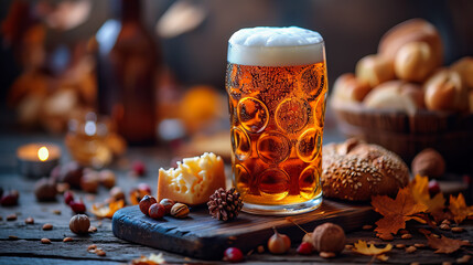 Large Mug of Craft Beer. Pint of Refreshing Ale