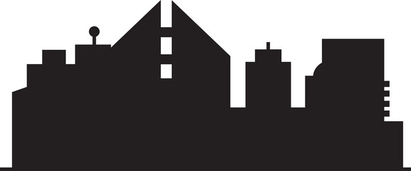 Urban Cityscape Silhouette Illustration