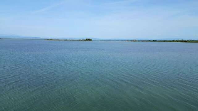 Grado Lagoon seen from above. Between waters, islands and uncontaminated nature