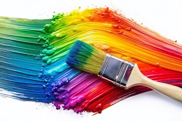Fototapeta premium Colorful Paint Brush Stroke SVG Design for Creative Projects and Artistic Backgrounds and Elements