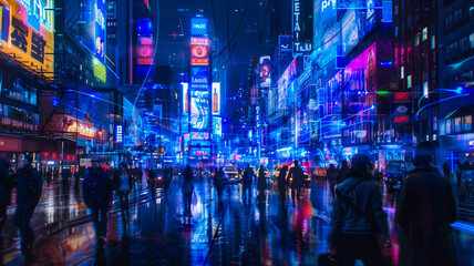 Fototapeta premium Kinetic Metropolis. A City Powered by Movement
