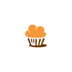 cake logo in flat vector design