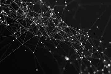 Wireframe Background with Plexus Effect Futuristic Vector Illustration Digital Network Design